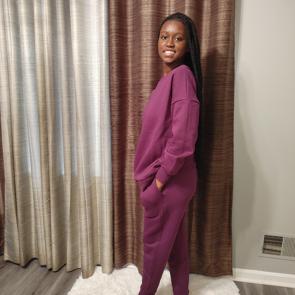 Fleece lined jogger set